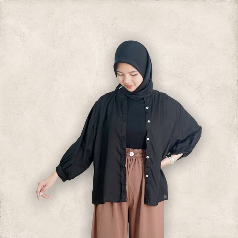 GFS RESTOCK CALANI OVERSIZE BATWING RAYON DIAMOND SHIRT