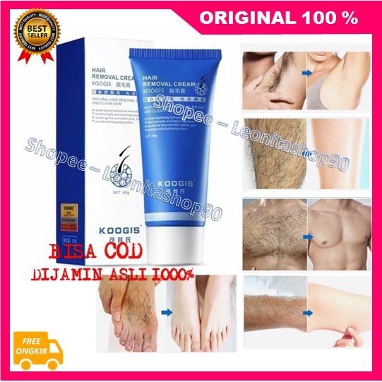 [BISA COD]  Krim Cream Perontok Penghilang Bulu Ketiak Tangan Kaki Kumis Jenggot Jambang ASLI