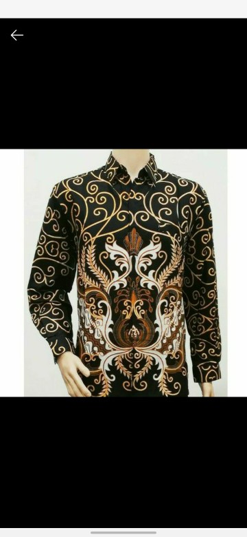 Kemeja Batik Pria Jumbo Big Size 4l-5l Lengan Panjang Atasan Baju Batik Pria Ukuran Besar Dhl-lm