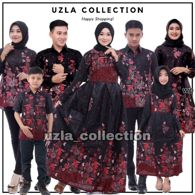 Batikcouple Keluarga Original Uzla Collection Motif Sakura