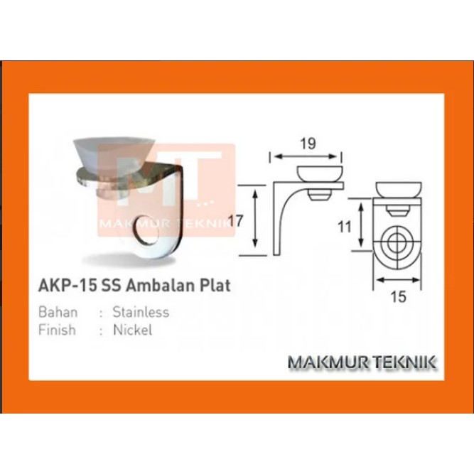 Ambalan Plat Siku Penahan kaca