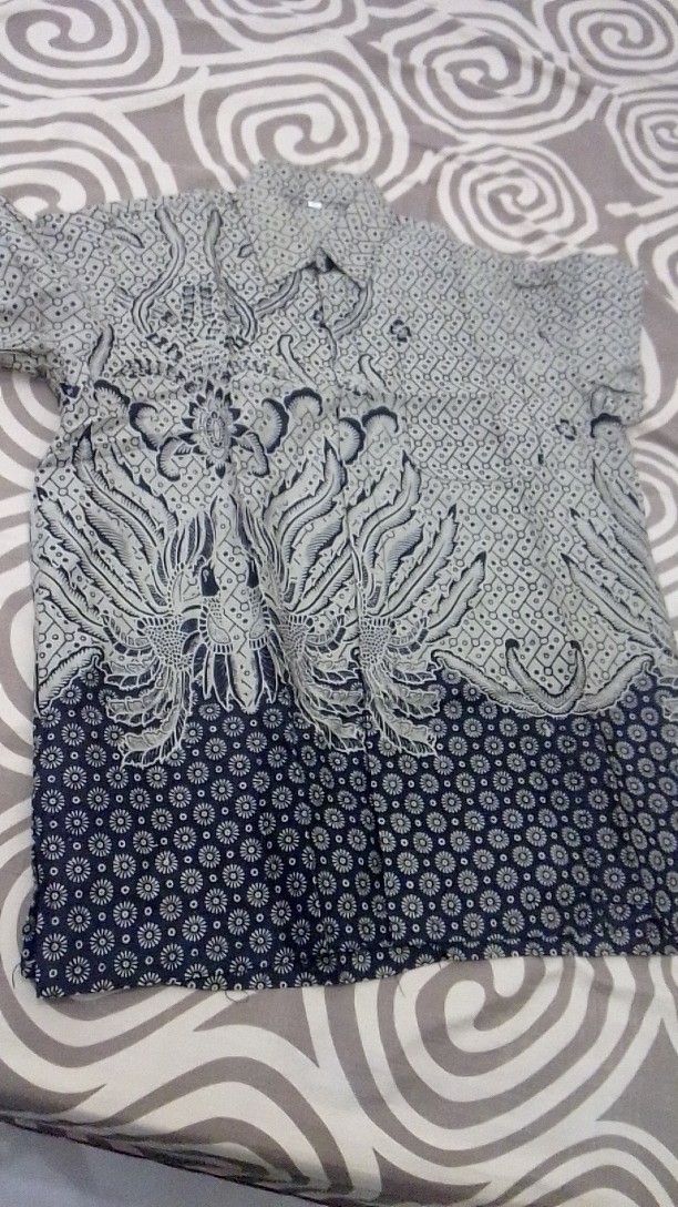 Nailo Batik Hrb026 Kenongo Kemeja Tosca Pendek Pekalongan Padi M L Xl Sogan Tulis Halus Kemeja Batik