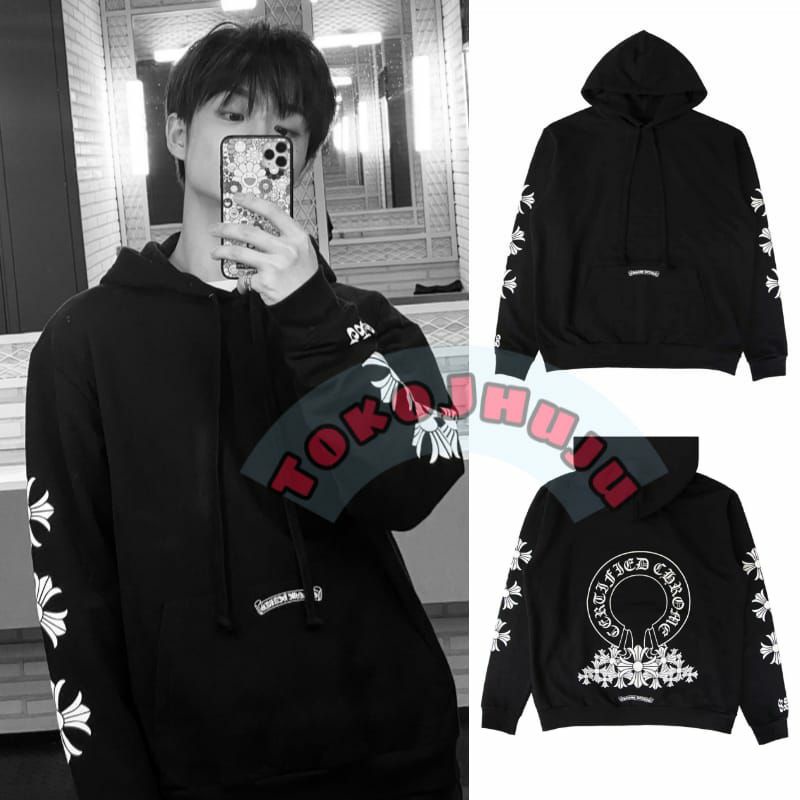 Hoodie Jumper Treasure Jihoon CROME HEARTH FULL sablon