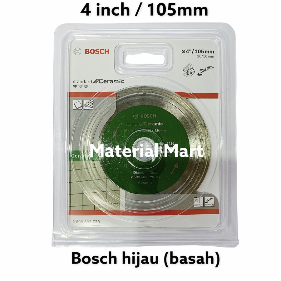 Diamond Wheel Bosch ASLI | Mata Gerinda Potong 4 | Pisau Potong Keramik | Material Mart