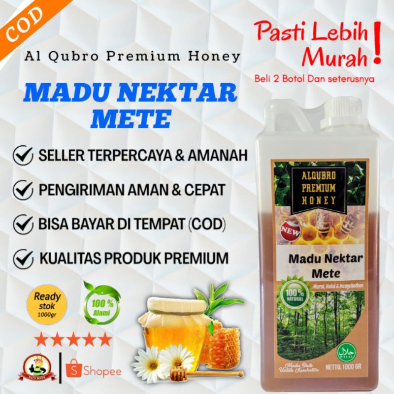 

Madu Asli Al Qubro Premium 1Kg Madu Nektar Mete