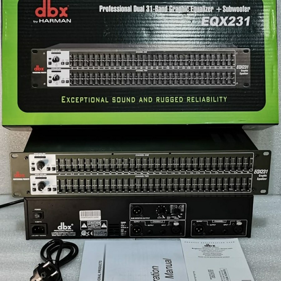 EQUALIZER DBX EQX231 PLUS SUBWOOFER/EQUALISER DBX EQX 231 NEW