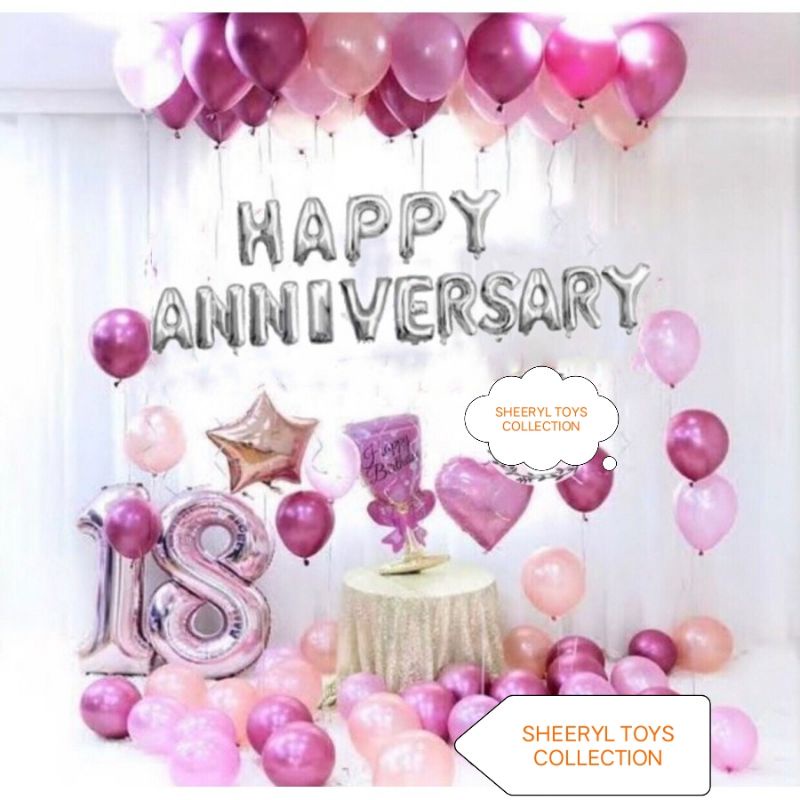 Set paket balon dekorasi happy Anniversary