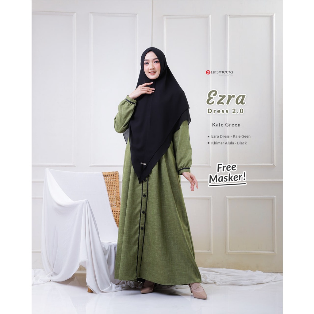 Ezra Dress by Yasmeera Gamis Katun Linen