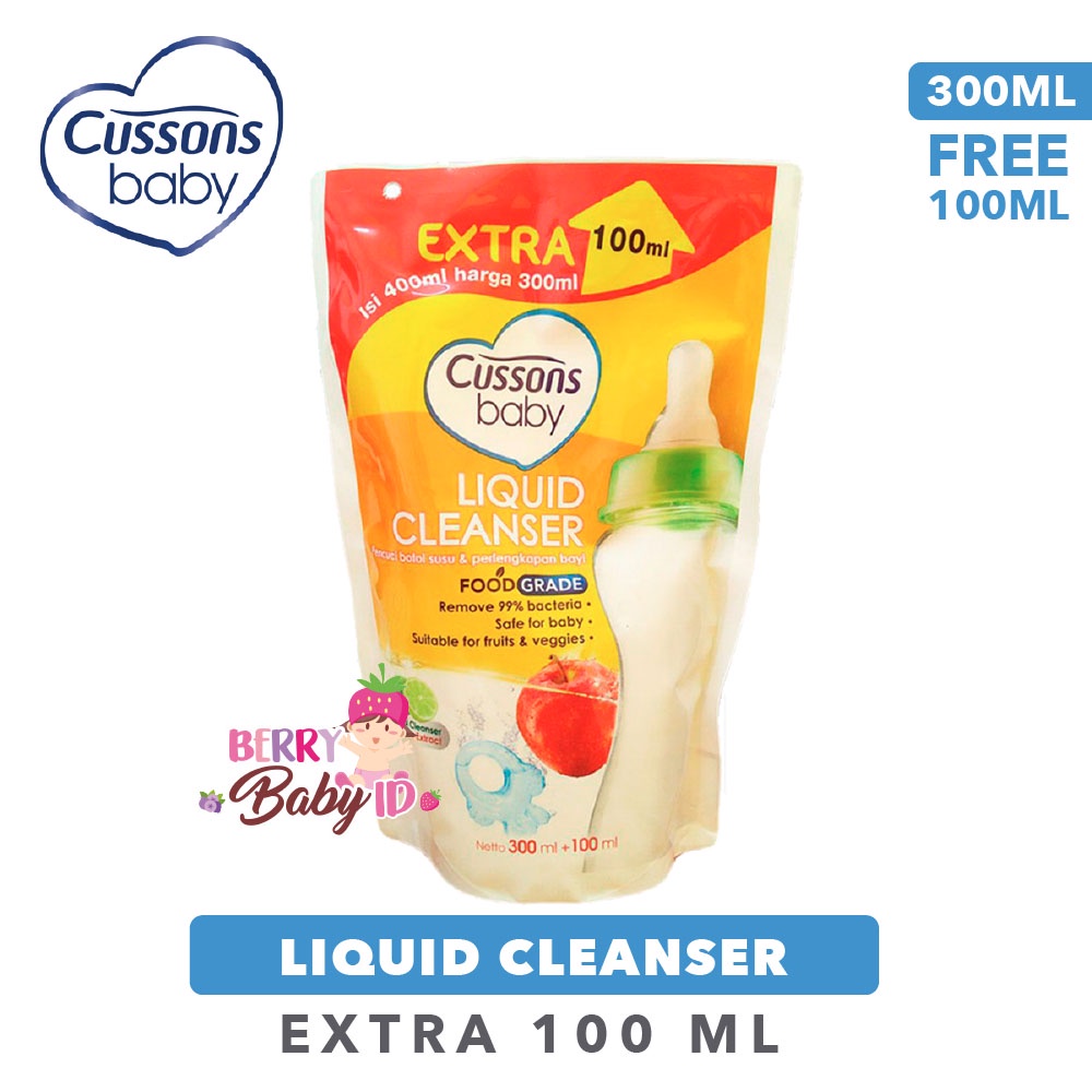 Cussons Baby Paket Liquid Cleanser Refill 300 Ml + Extra 100 Ml Berry Mart