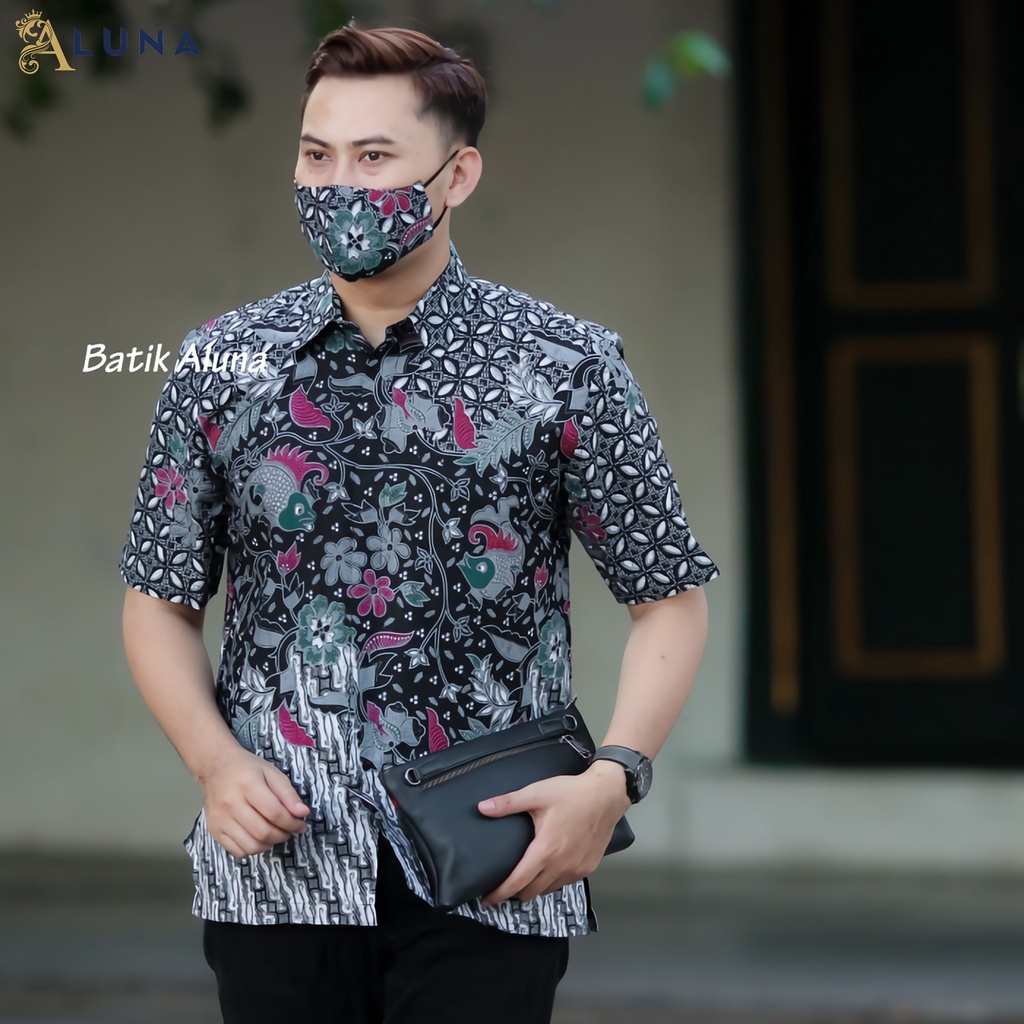 TERLARIS.!! BAJU BATIK PRIA LENGAN PENDEK KEMEJA BATIK PRIA KEREN MODERN BATIK COWOK KEKINIAN PD 020