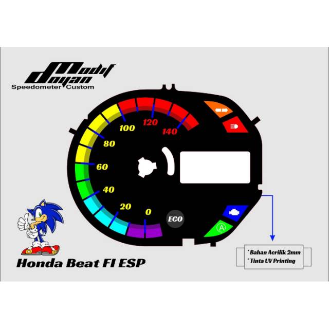 Custom Speedometer Honda Beat Esp