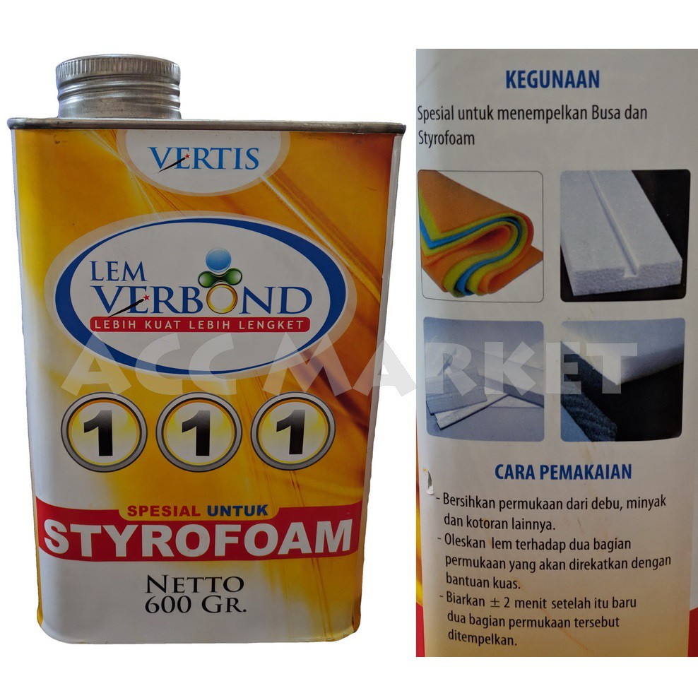 Lem Gabus Busa Styrofoam 600G Sterefoam Sterefom Styrofom