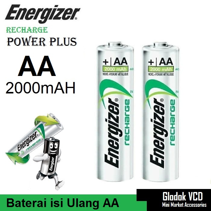 Baterai Energizer AA Rechargeable Battery 2000mAh isi 2pcs