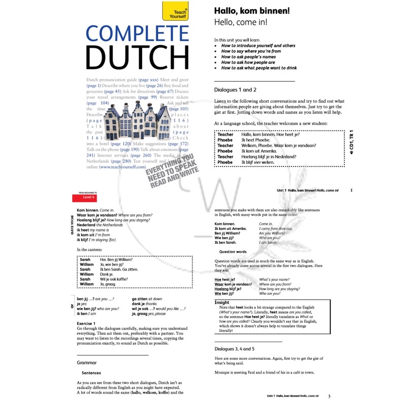 Complete Dutch / Get Started in Dutch / Dutch Grammar / Essential Dutch Dictionary - Teach Yourself | Buku Bahasa Belanda-Complete Dutch