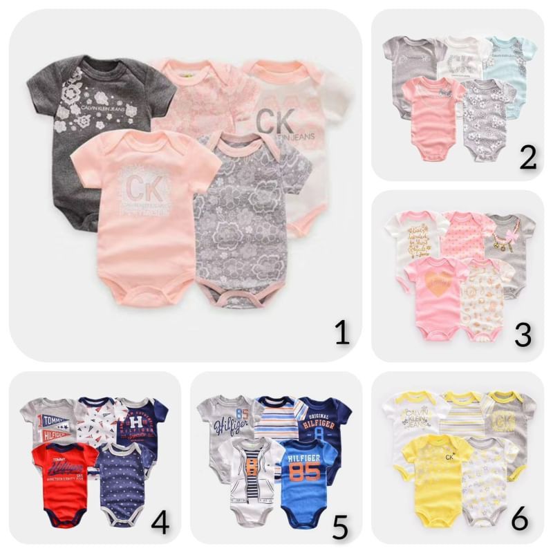 Jumper bayi 5in1/set jumper bayi/ jumper bayi import lucu/ baju bayi import