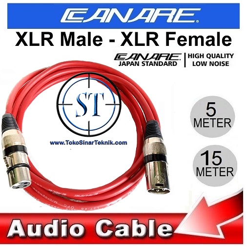 Kabel Mic CANARE XLR Canon Female to Canon Male 5 meter / 15 Meter Microphone Kabel @5M / 15M