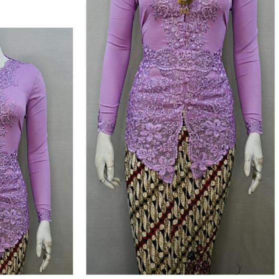 ◘ Indah KEBAYA ENCIM MODERN LENGAN PANJANG BORDIR SENADA KATUN STRETCH KEBAYA WISUDA KEBAYA KATUN KE