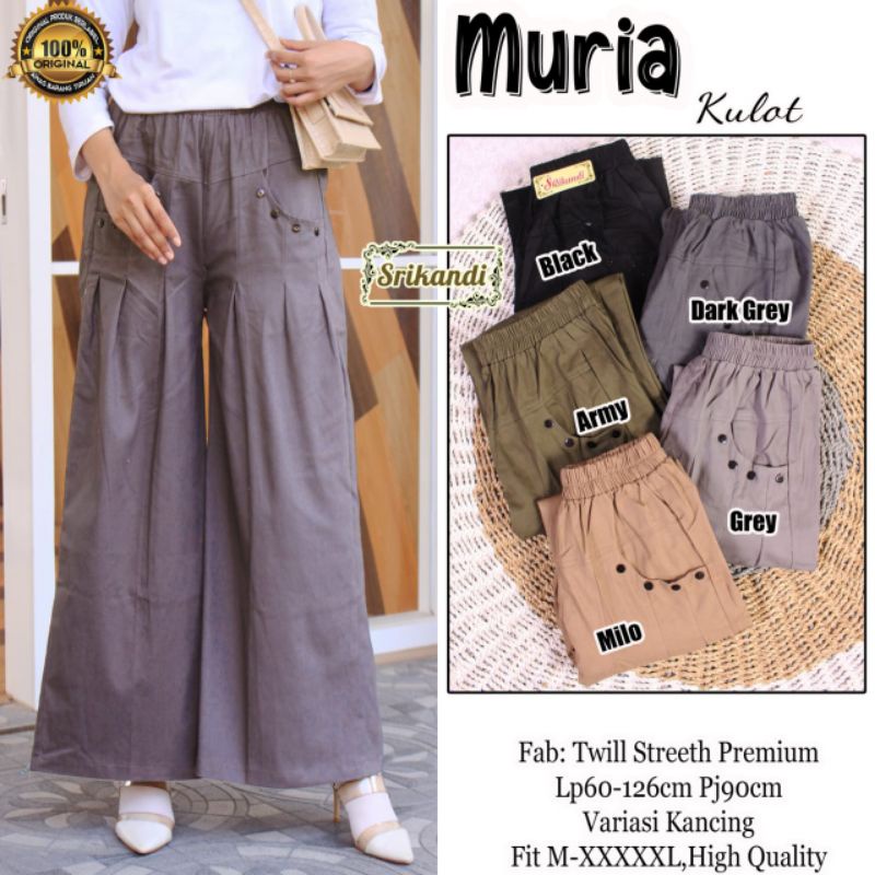 muria kulot celana kulot katun twill strech by srikandi