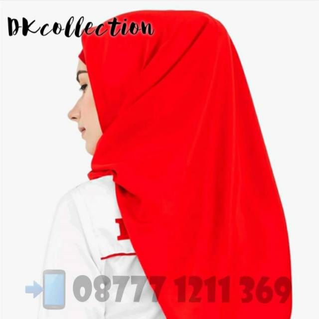 Kerudung merah honda - kerudung abu abu honda - hijab honda -