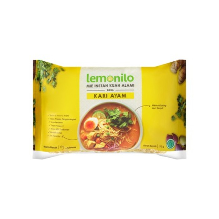 

Lemonilo Mie Kuah Instan Alami Rasa Kari Ayam / Mie Organik