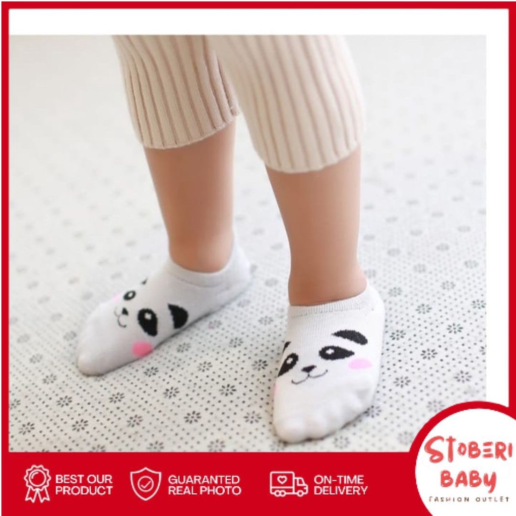 PUNCAK 3.3 stoberi baby - ANIMAL LAND Kaos Kaki Bayi Anak Laki Laki Perempuan Import Bahan Berkualitas newborn - 24 Bu