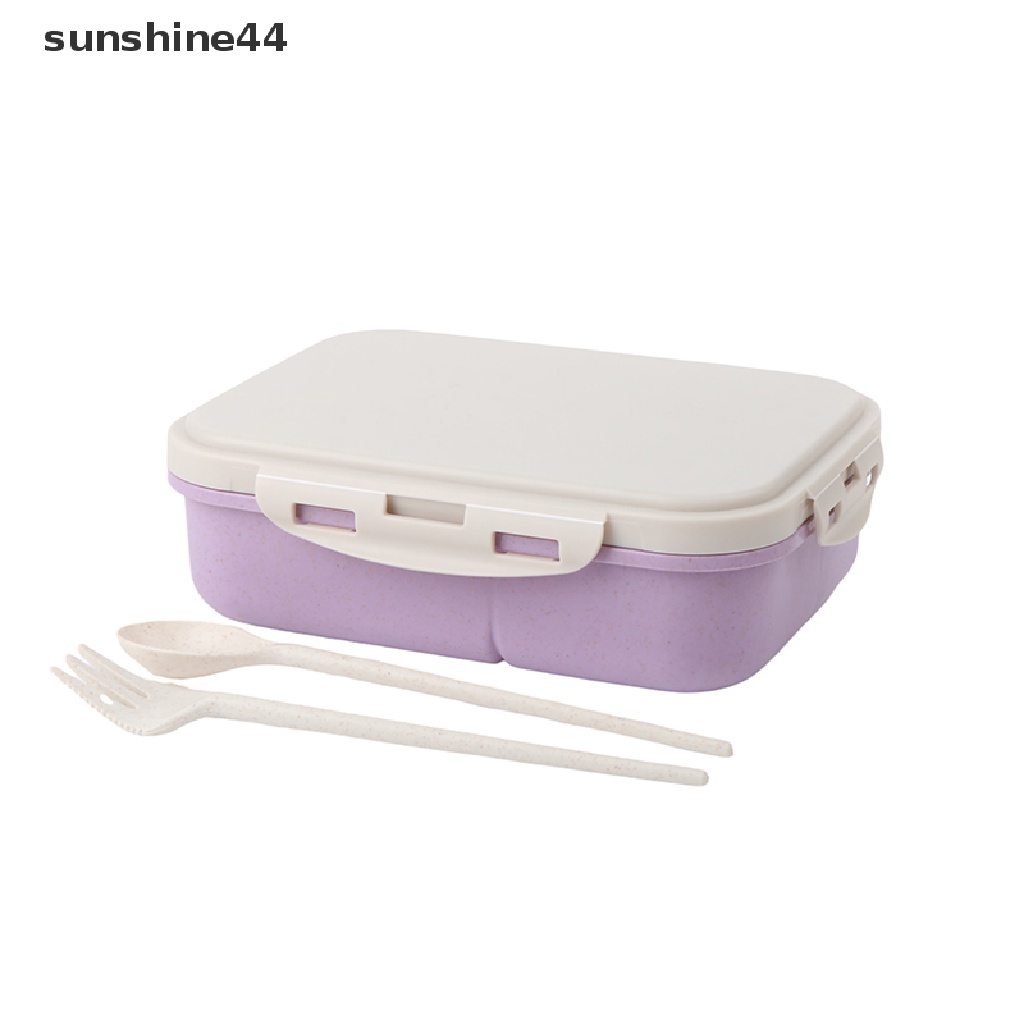 Sunshine Kotak Makan Bento Bahan Wheat Straw Untuk Microwave