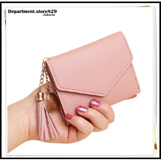 ♥DPS829♥8602 COD Dompet Wanita dompet mini Lipat Kecil Cantik real pic