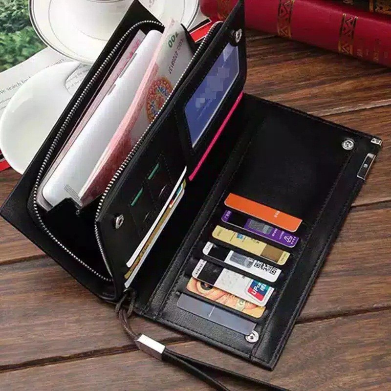 Dompet Panjang Kulit Resleting Wanita Business Style Wallet Import Original Baellerry