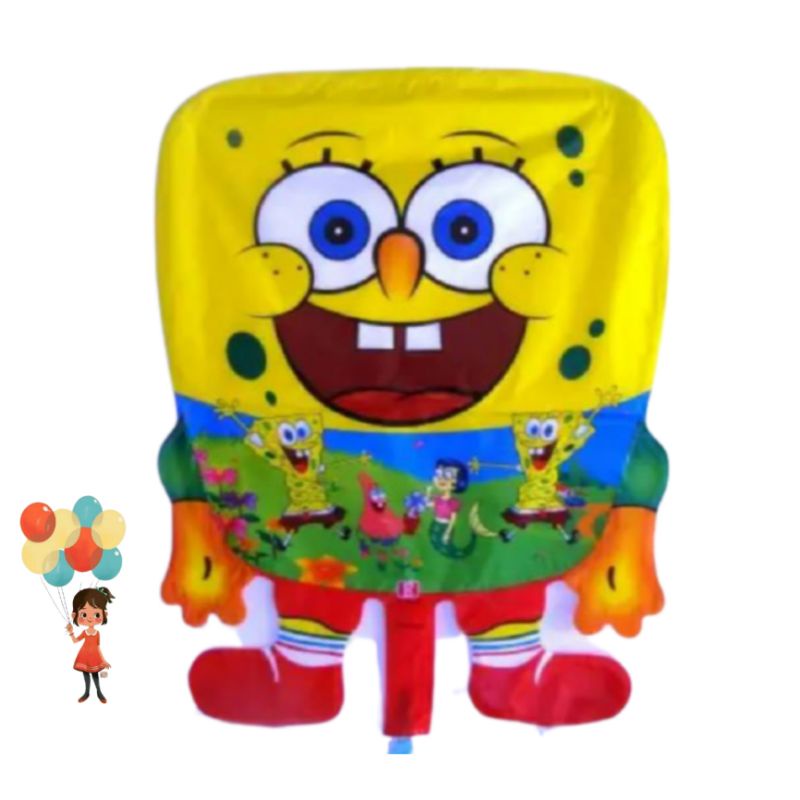 Miawmiaw_Id 1Pack Spongebob (Balon Gas/Foil/Terbang/Karakter) 1Pack=50Pc