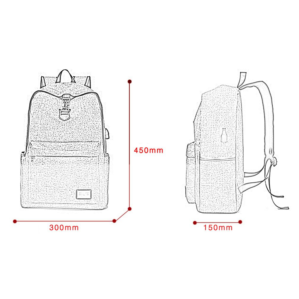 Tas Ransel Dengan Desain Charge Usb Anti Pencuri Untuk Sekolah Travel Outdoor Mendaki Shopee Indonesia