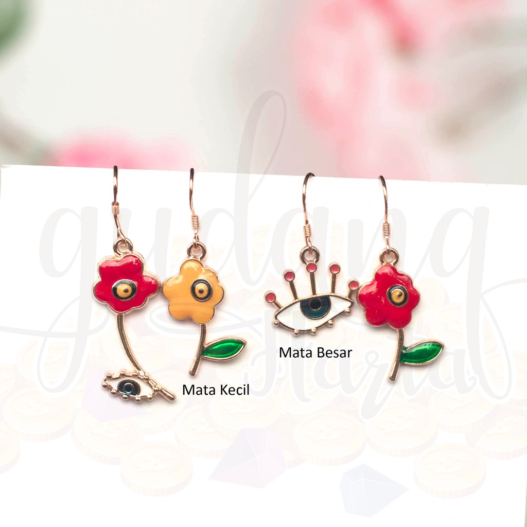 Anting Eye and Flower Bunga Mata Unik GH 203737