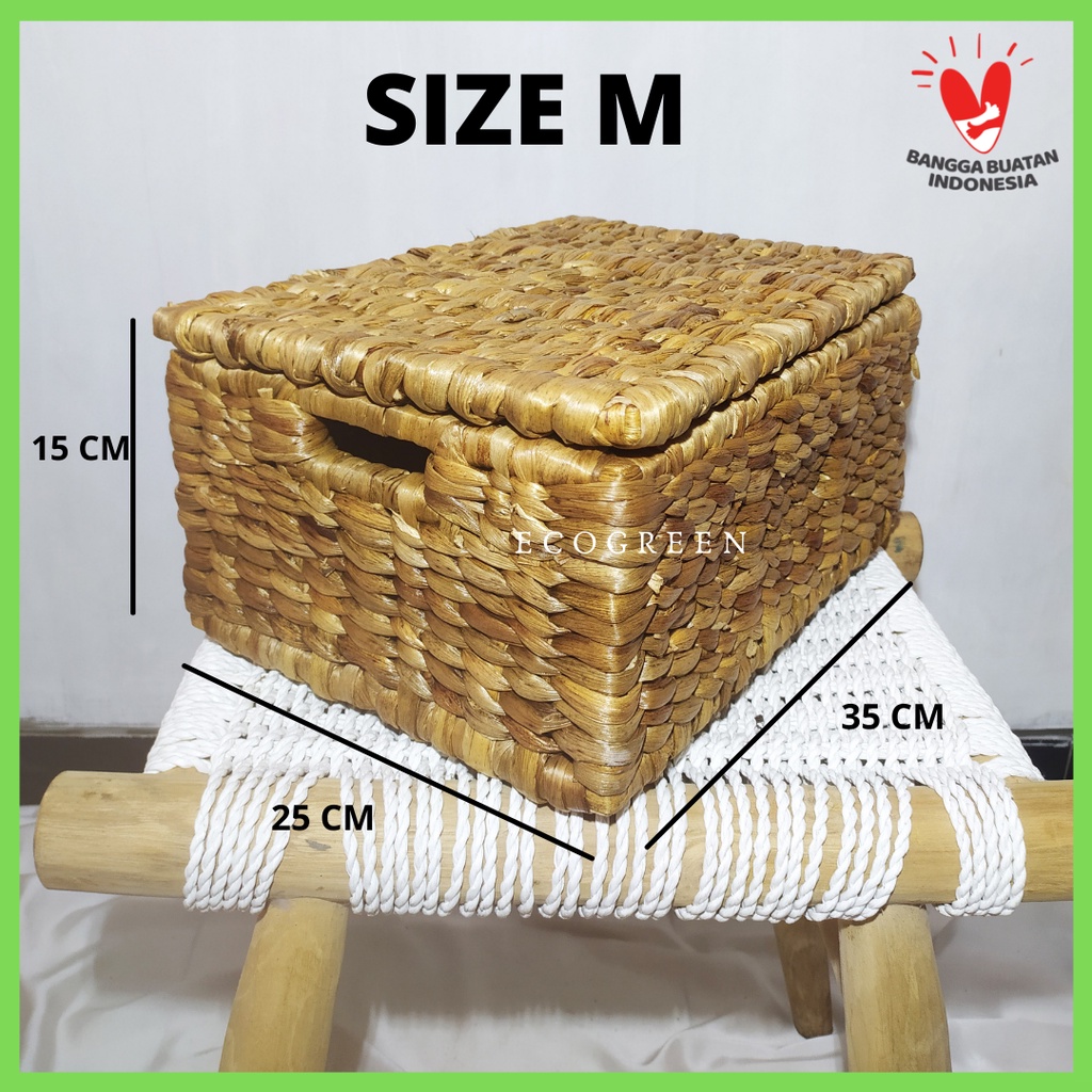 Ecogreen Water Hyacinth Wicker Trunk Nursery Toy Blanket Storage Chest Basket Box Bedside