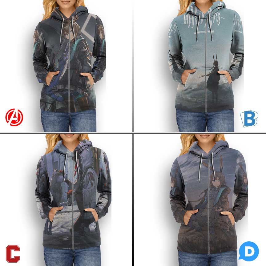 Jaket Arknights Hoodie Wanita