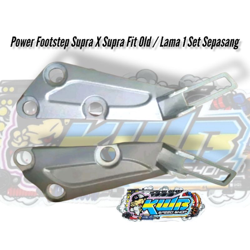 Power Postep Belakang Supra X,Supra fit Lama 110cc Power footstep pijakan kaki belakang supra 110 supra lama silver sepasang