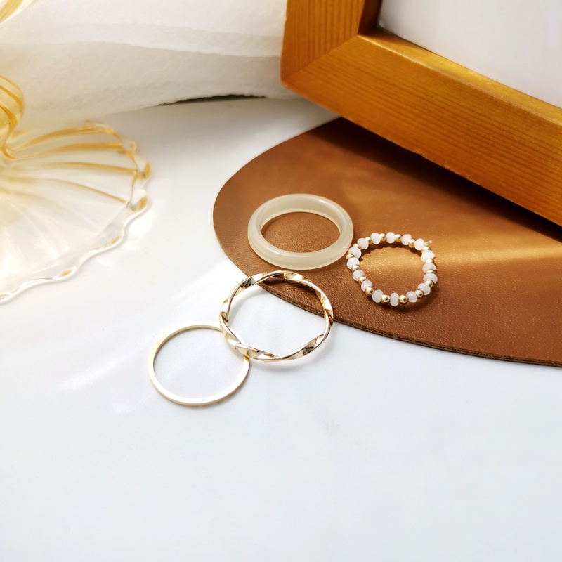 3-8 Pcs / Set Cincin Gaya Korea