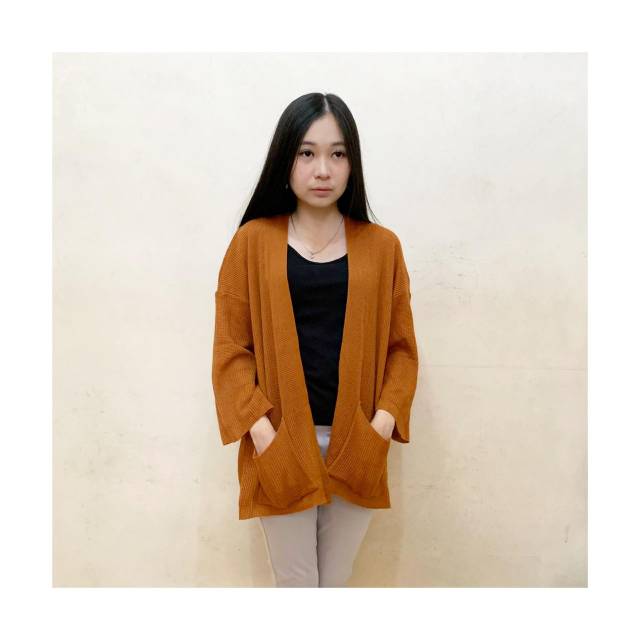 Oversized Cardi / Cardigan Rajut / Cardy korea / Cardi Basic Loocy / Locy Cardigan / Saku Kalong