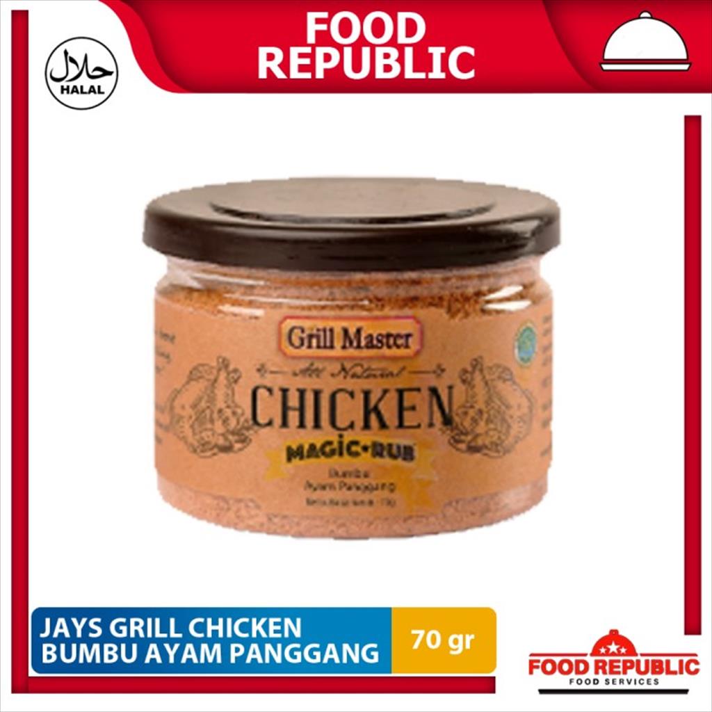 Jays Grill Master Ribs Chicken 70 gr Magic Rub Bumbu Iga Ayam Panggang Halal