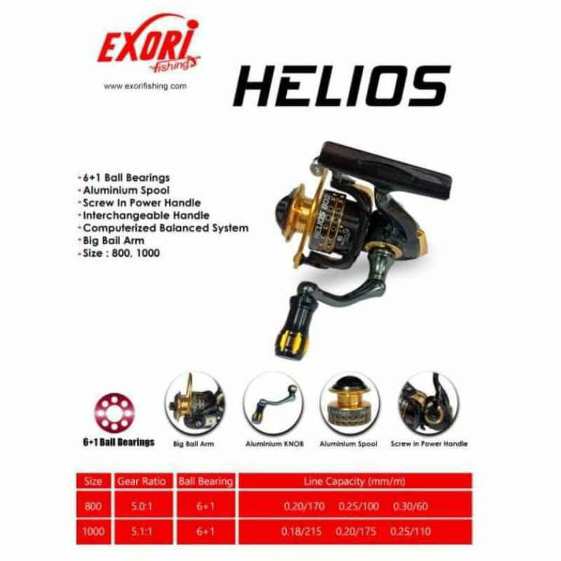 Reel pancing spinning EXORI HELIOS