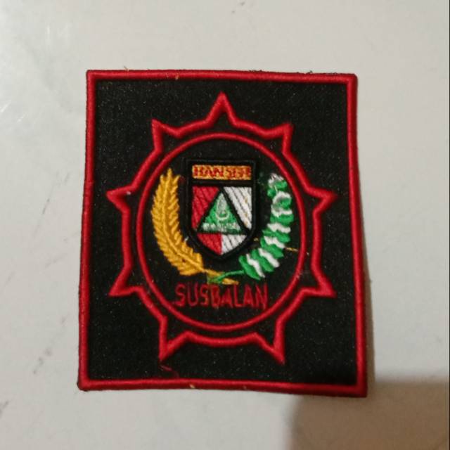 Atribut emblem logo bet bordir timbul 3D susbalan Banser minimal order 5 pcs boleh di campur
