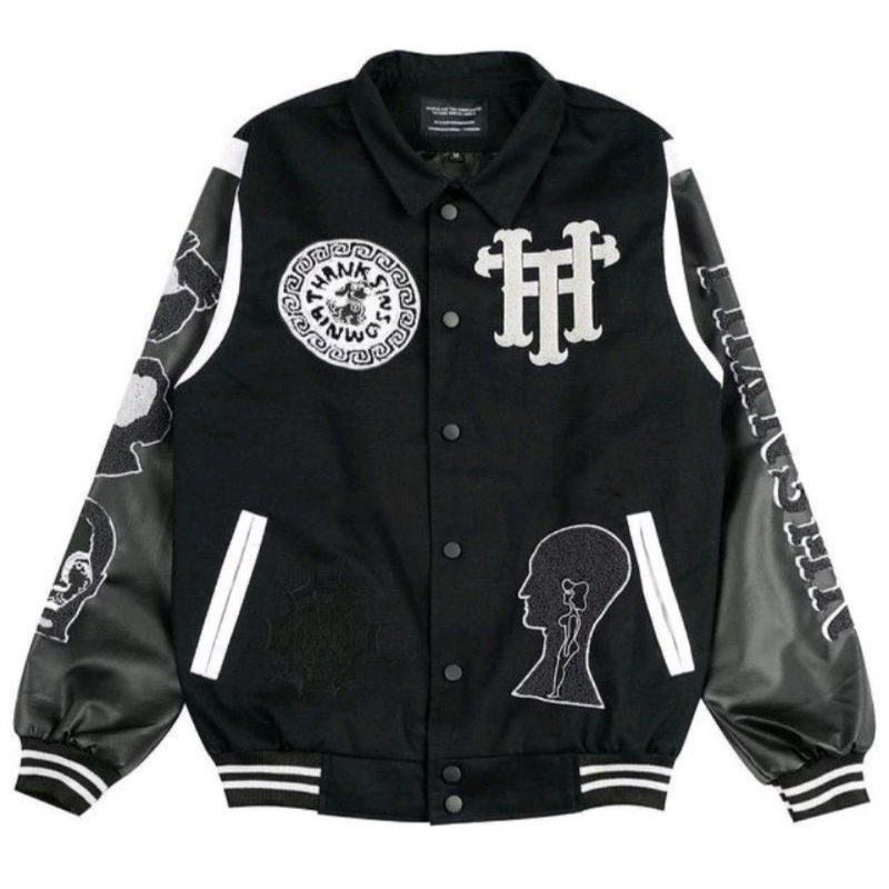 Varsity Jacket Thanksinsomnia Black