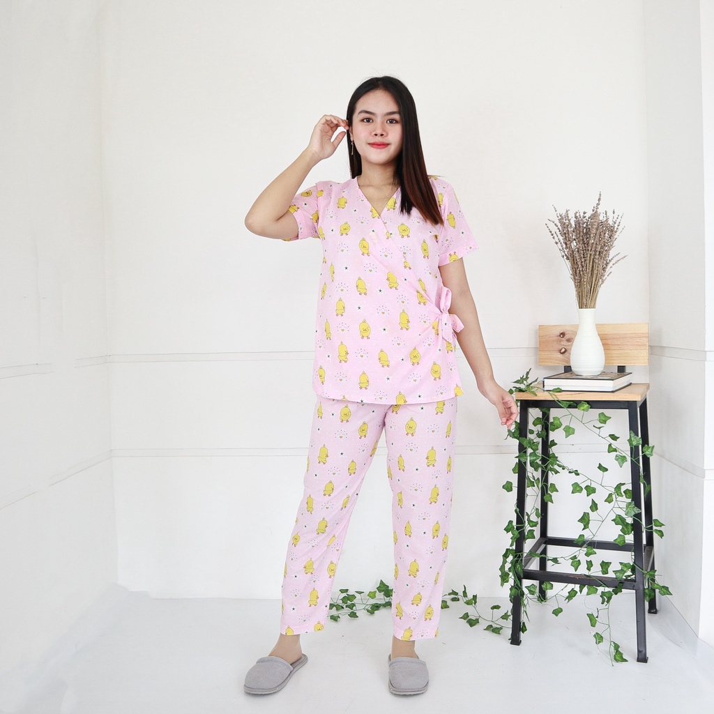 IZANY Piyama Kimono Katun Eropa Premium-DUCK PINK KP