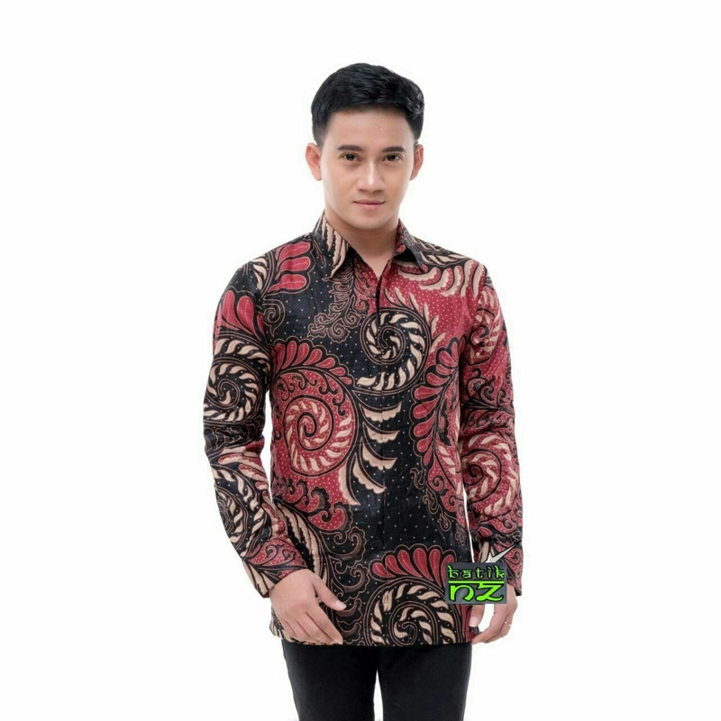 KEMEJA BATIK LENGAN PANJANG MOTIF PUSER MARON