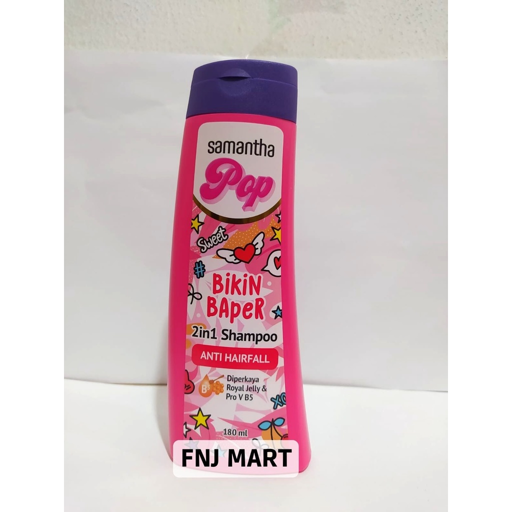 Samantha Pop Shampoo 2in1 180ml Anti Hairfall /  Shampoo / Cair / Rambut
