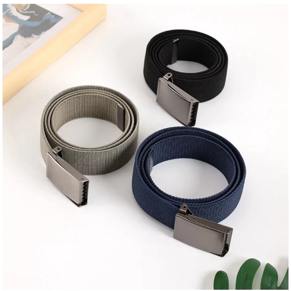 SHOPEE 6.6 SUPER SALE!! Ikat Pinggang Nylon Panjang 120cm Sabuk Sekolah SMA SMP  Gesper Hangout Sporty men belt Terbaru