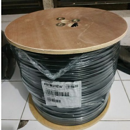 KABEL COAXIAL  RG6 PLUS KAWAT GANTUNG METERAN