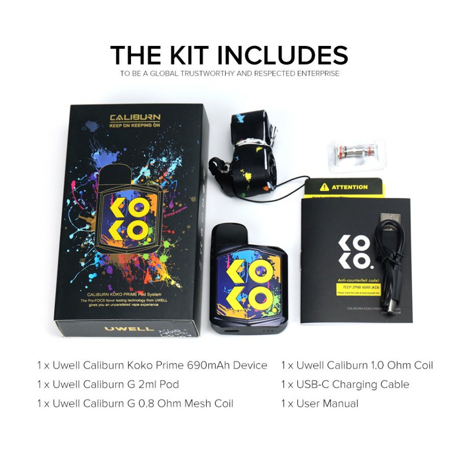 POD UWELL CALIBURN KOKO PRIME 690MAH AUTHENTIC-2