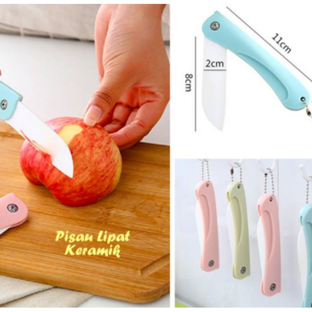 Pisau Lipat Mini Keramik Pisau Sayur Pisau Pemotong Pengupas Buah Portable Knife Shopee Indonesia