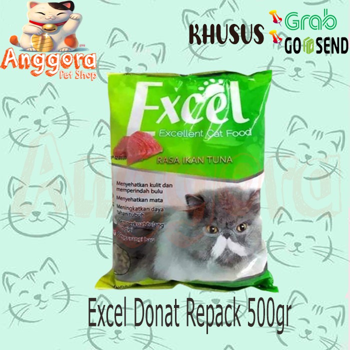 Makanan Kucing Murah EXCEL 500gr - Tuna bentuk Donat