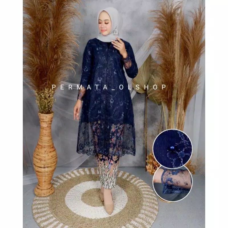 Kebaya modern tulle/kebaya tunik tille busui/kebaya terbaru/kebaya busui-2