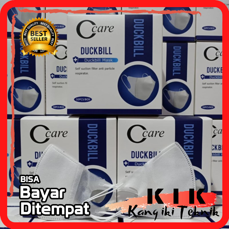 MASKER 3PLY DUCKBILL OCARE ISI 50PCSMASKER 3PLY DUCKBILL 3D OCARE - DB Putih OCARE - GROSIR -